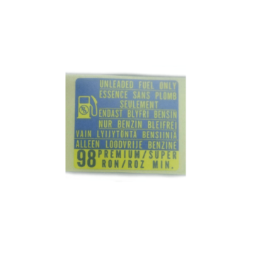 OEM Honda Sticker alleen loodvrije benzine euro 98 (Universeel) | 17669-ST7-G00 | A4H-TECH / ALL4HONDA.COM