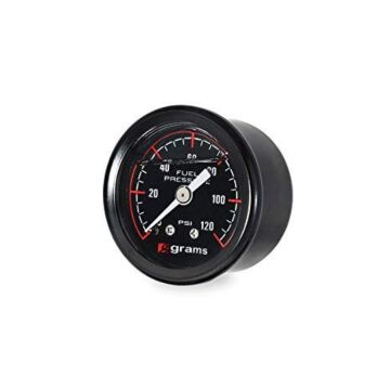 Grams brandstofdruk meter zwart 0-120 PSI (universeel) | G2-99-1200 | A4H-TECH.COM