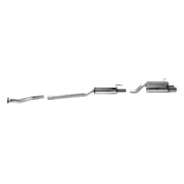 Bastuck Stainless steel 2,5'' / 64mm exhaust system dual tip 76mm incl TUV (Honda Civic 01-06 1.4/1.6 3drs) | BT-CC-01-06-3drs | A4H-TECH / ALL4HONDA.COM