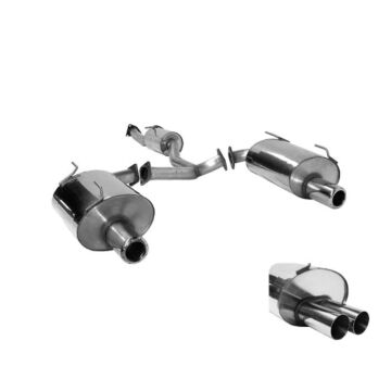 Bastuck Stainless steel 2,5'' / 64mm exhaust system dual tip 76mm incl TUV (Honda S2000 99-09) | BT-S2000-76 | A4H-TECH / ALL4HONDA.COM