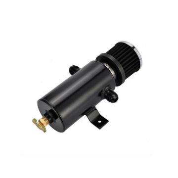 Bull Boost Performance Baffled oil catch tank 2 AN10 ports black (universal) | BB-01-793945583614 | A4H-TECH / ALL4HONDA.COM