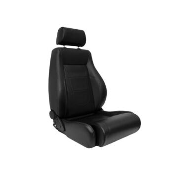 H-Gear Adjustable bucket seat type Retro II black/silver (universal) | AUS-SS-65LS | A4H-TECH / ALL4HONDA.COM
