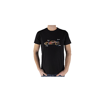 Hardrace T-Shirt Zwart + Logo (universeel) | HRSHIRT01-X | A4H-TECH / ALL4HONDA.COM