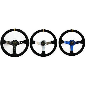 QSP steering wheel Suede 70mm deep 350mm (universal) | QS.S7xZ3 | A4H-TECH.COM