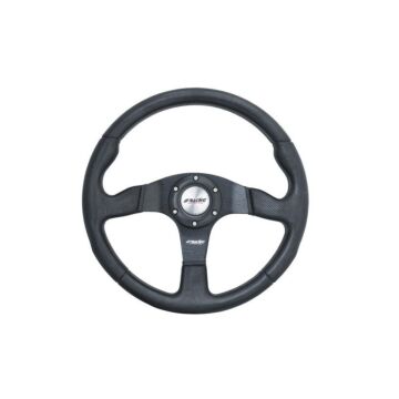 Simoni Racing carrera (350MM) stuur leer zwart verdiept (universeel) | SR-CAR350P | A4H-TECH.COM