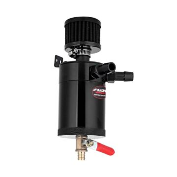 Simoni Racing baffled olie catch tank 300ml + filter zwart (universeel)