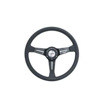 Simoni Racing carrera (350MM) stuur leer zwart verdiept (universeel) | SR-CAR350P | A4H-TECH.COM