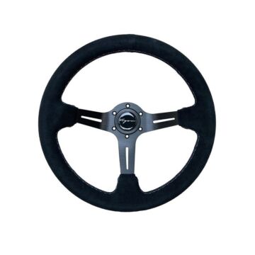 Vigor Daytona (350mm) steering wheel suède 70mm deep stitch (universal) | VG-79705 | A4H-TECH / ALL4HONDA.COM