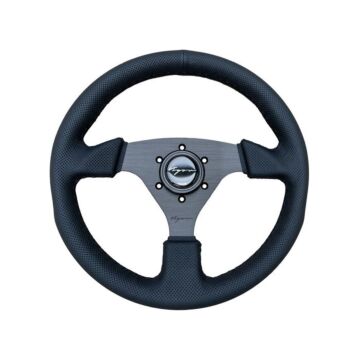 Vigor Monza (330mm) steering wheel perforated leather 30mm deep black stitch (universal) | VG-79708 | A4H-TECH / ALL4HONDA.COM

