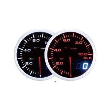 Depo Racing Oliedruk meter DUAL series 60mm (universeel) | WA6027BLED | A4H-TECH / ALL4HONDA.COM