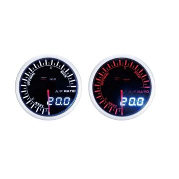 Depo Racing Air fuel AFR ratio meter DUAL series 60mm (universeel) | WA6077BLED | A4H-TECH / ALL4HONDA.COM