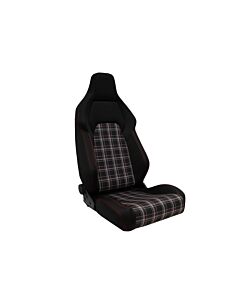 H-Gear Adjustable bucket seat type VGR black/red checkered pattern (universal) | AUS-SS-45GR | A4H-TECH / ALL4HONDA.COM
