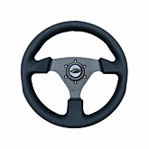 Vigor Monza (330mm) stuur geperforeerd leer 30mm verdiept zwart stiksels (universeel) | VG-79708 | A4H-TECH / ALL4HONDA.COM
