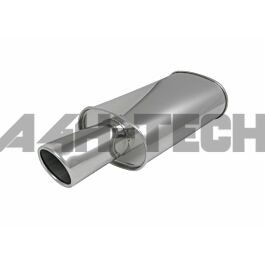 Vibrant streetpower oval stainless steel rear muffler 2.5