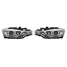 H-Gear DRL Hauptscheinwerfern chrome LED gelbe incl. E-MARK (BMW F30/F31 11-15) | HG-DRL-BMW-CH | A4H-TECH / ALL4HONDA.COM