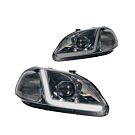 Sonar Koplampen LED DRL smoked lens (Honda Civic 96-98 2/3/4 drs) | HL-CV96J-LED-SL | A4H-TECH / ALL4HONDA.COM