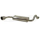 SRS rear muffler Single stainless steel (Civic/CRX 88-91) | SRS-AXBS-CV88S-SS | A4H-TECH.COM