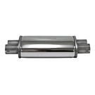 Simons stainless steel muffler Duo oval 3'' (universal) | U3476DR | A4H-TECH.COM