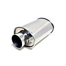 Vibrant ultra quiet stainless steel muffler oval 3'' (universal) | VB-1142 | A4H-TECH.COM