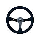 Vigor Speedway (350mm) steering wheel suède 90mm deep black stitch (universal) | VG-79712 | A4H-TECH / ALL4HONDA.COM

