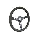 Vigor Monte carlo (350mm) steering wheel black perforated leather 20mm black stitch (universal) | VG-102289 | A4H-TECH / ALL4HONDA.COM